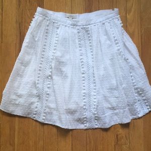 J. Crew white textured skirt